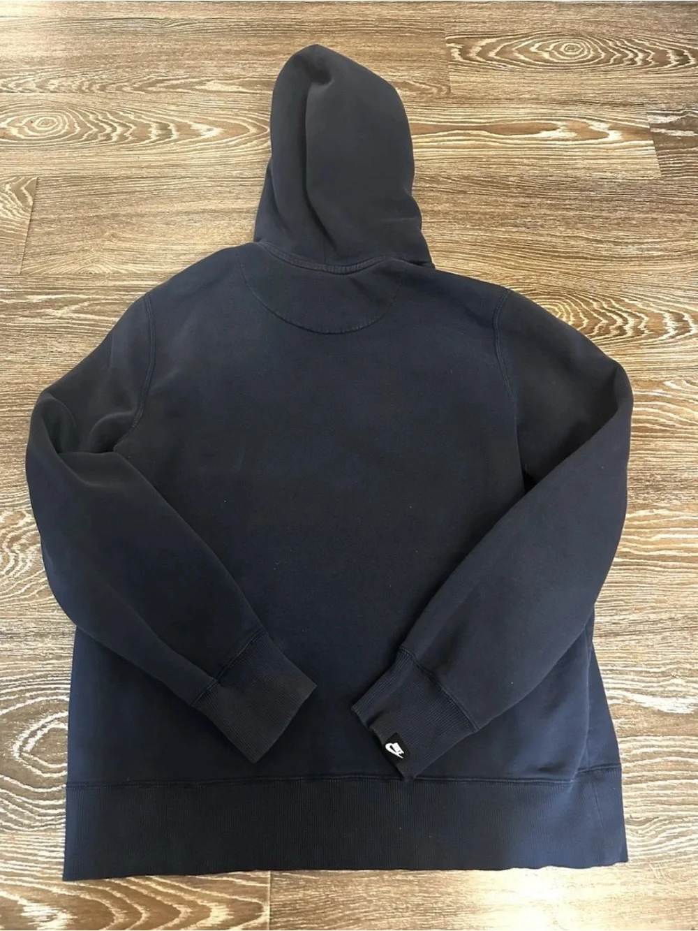 Nike Black Crewneck Hoodie with White Logo